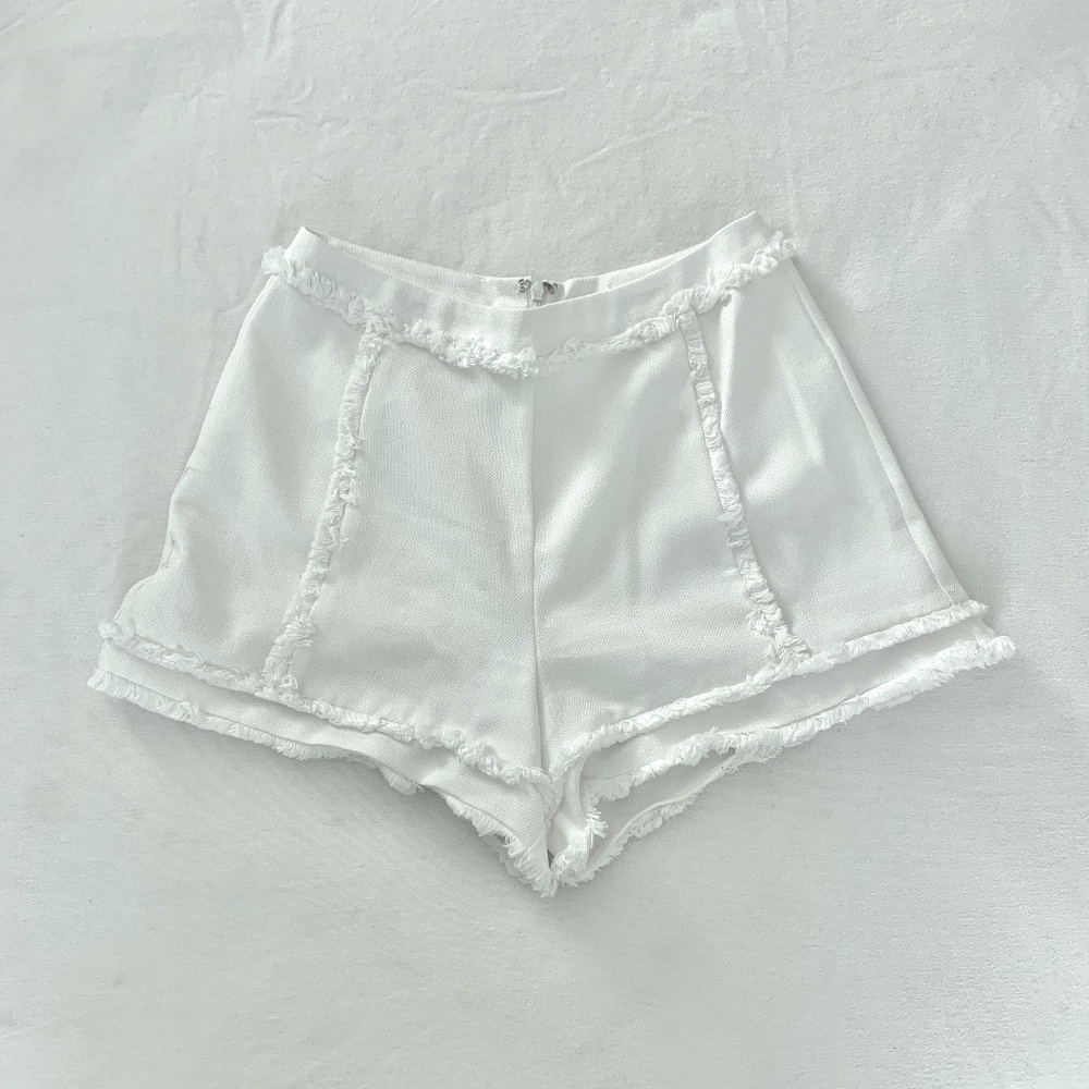White Boho Shorts